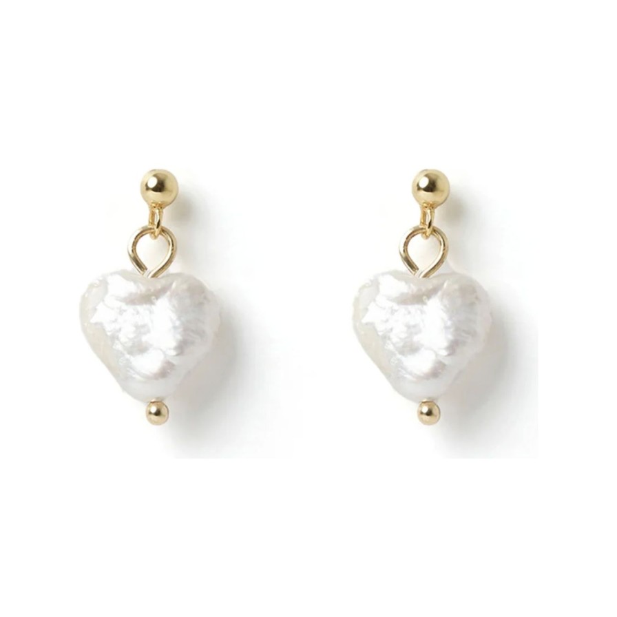 Women Arms of Eve Jewellery | Arms Of Eve Lover Gold & Pearl Earrings