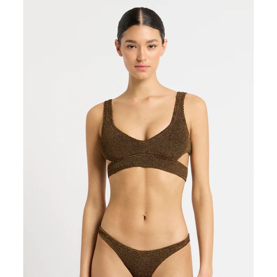 Women Bond-Eye Swim Swimwear | Bond-Eye Swim Vista Brief - Cocoa Lurex