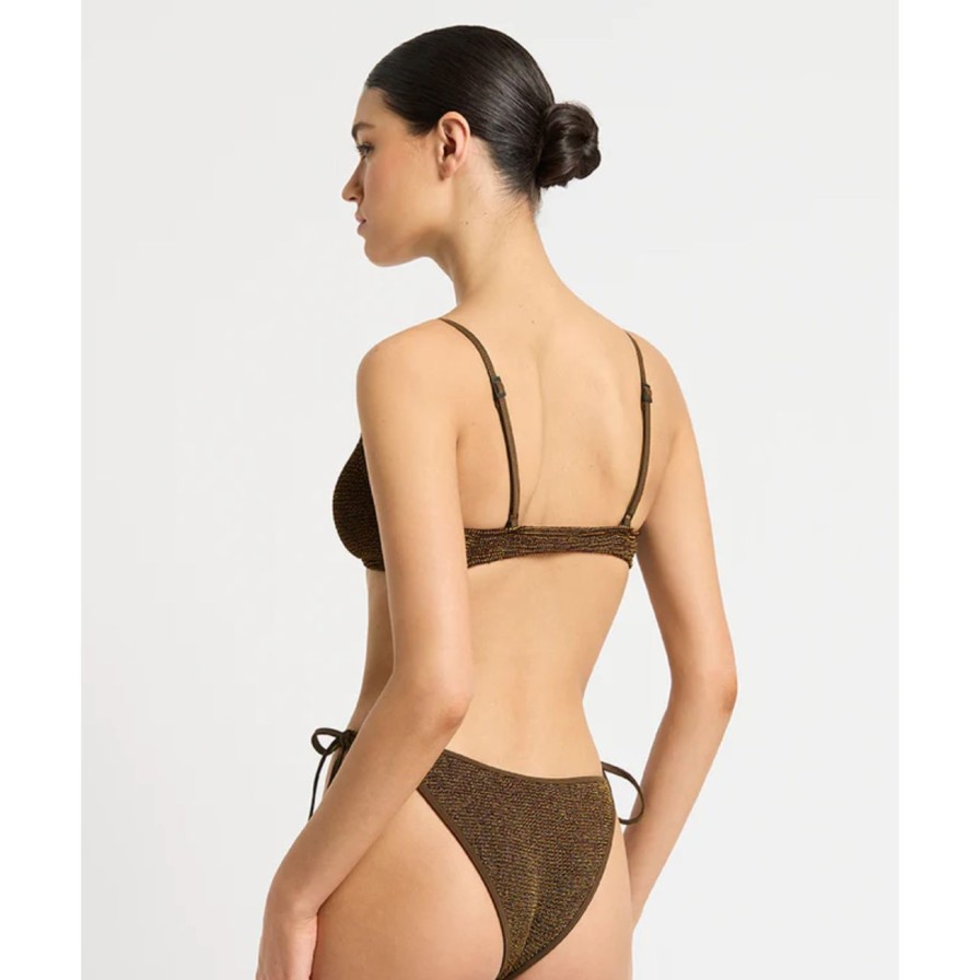 Women Bond-Eye Swim Swimwear | Bond-Eye Ring Lissio Crop - Cocoa Lurex