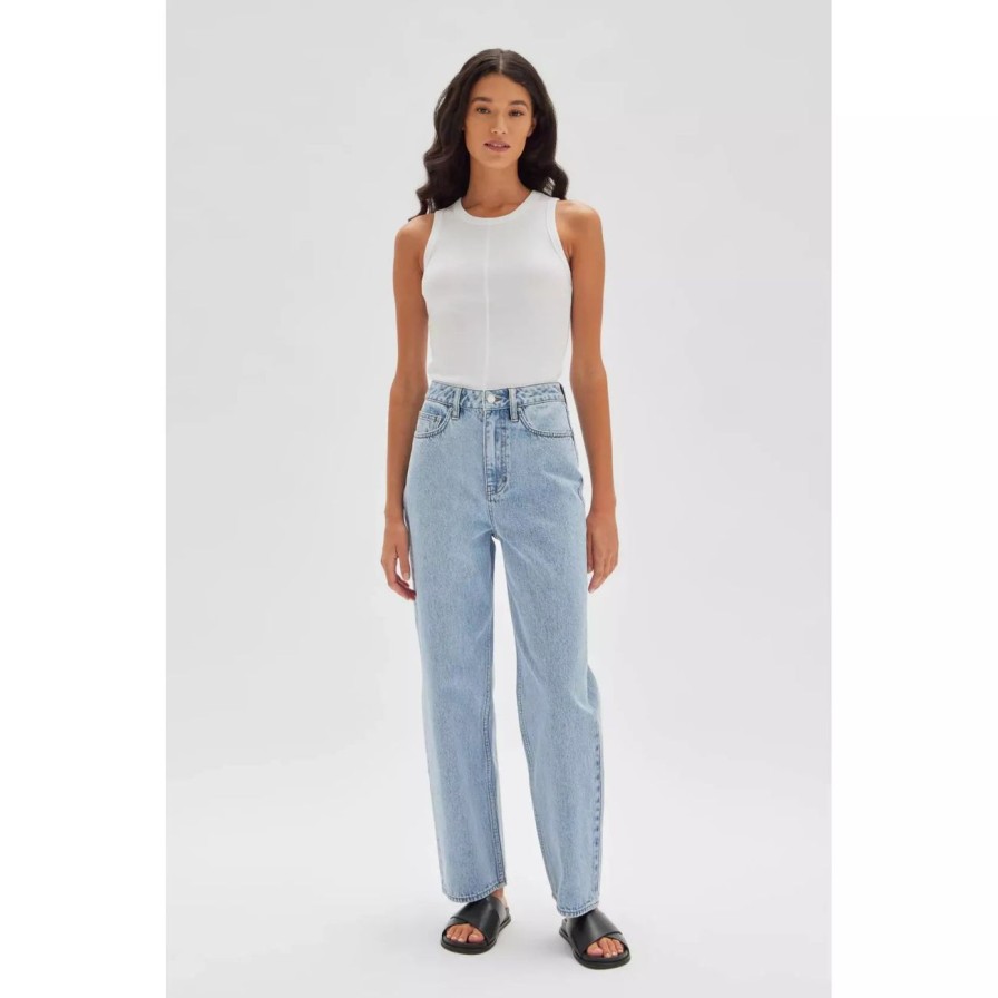 Women Assembly Label Bottoms | Assembly Label Vintage Straight Jean - Light Stone