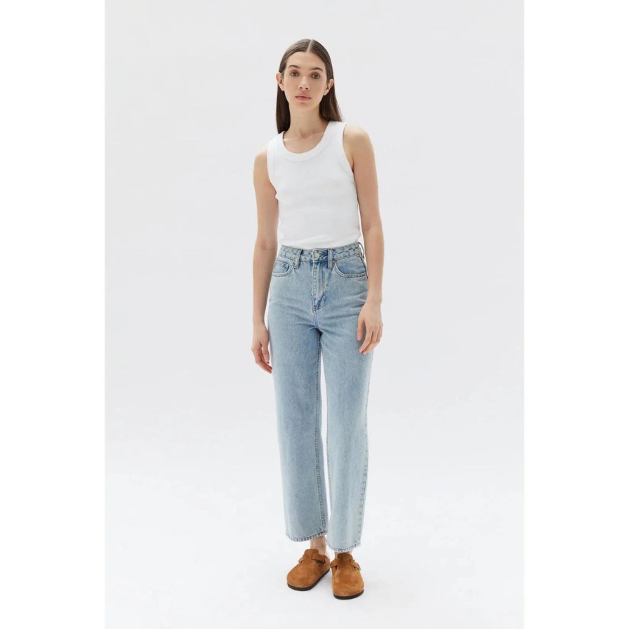 Women Assembly Label Bottoms | Assembly Label Vintage Straight Jean - Light Stone