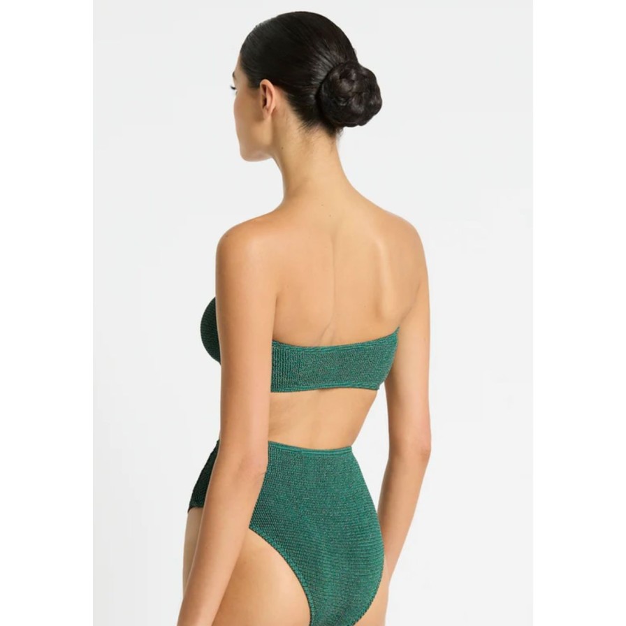 Women Bond-Eye Swim Swimwear | Bond-Eye Swim Palmer Brief - Bottle Green Lurex