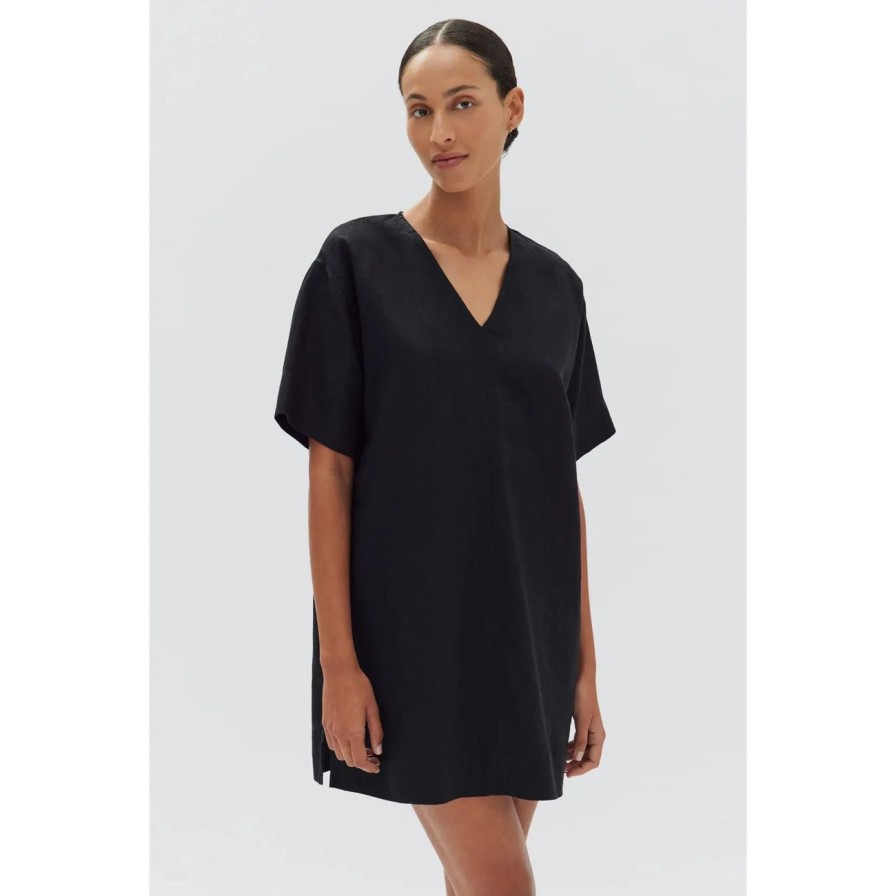 Women Assembly Label Dresses | Assembly Label Solna Linen Dress - Black