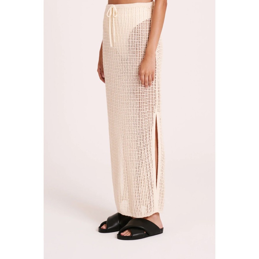 Women Nude Lucy Bottoms | Nude Lucy Tesni Crochet Skirt - Natural