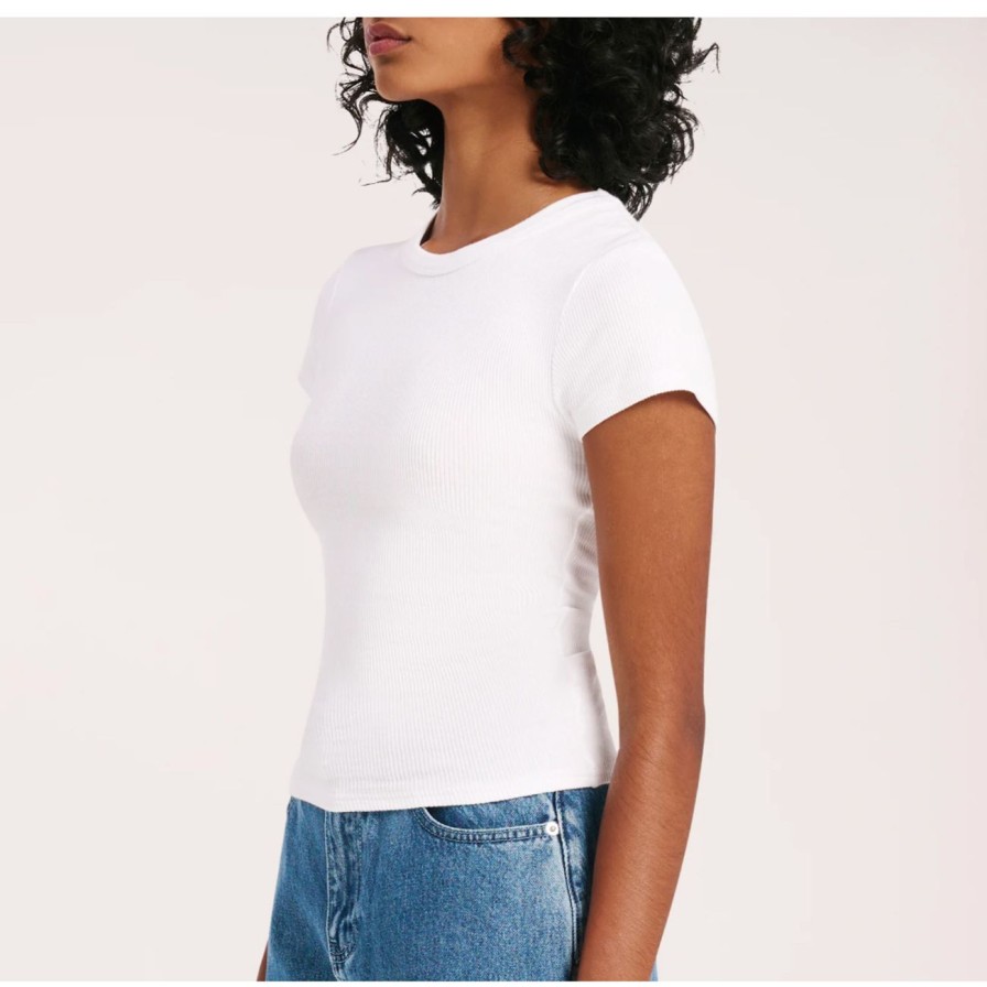 Women Nude Lucy Basics | Nude Lucy Organic Rib Ss Tee