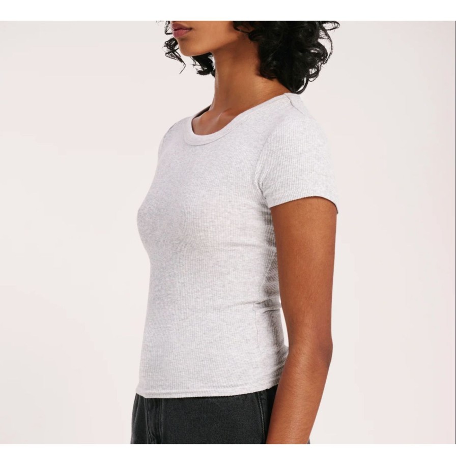 Women Nude Lucy Basics | Nude Lucy Organic Rib Ss Tee