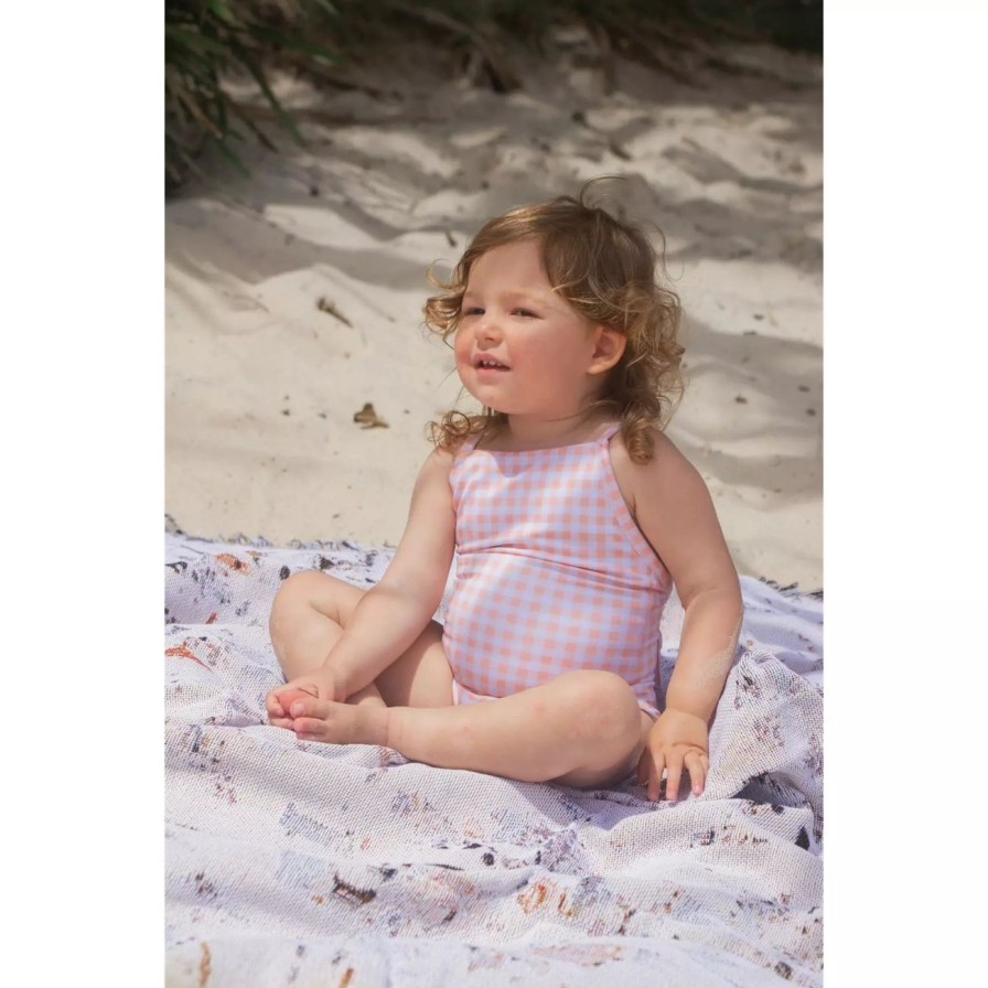 Little Ones. Ina Swim Swim | Ina Swim Mara One Piece Apricot Gingham