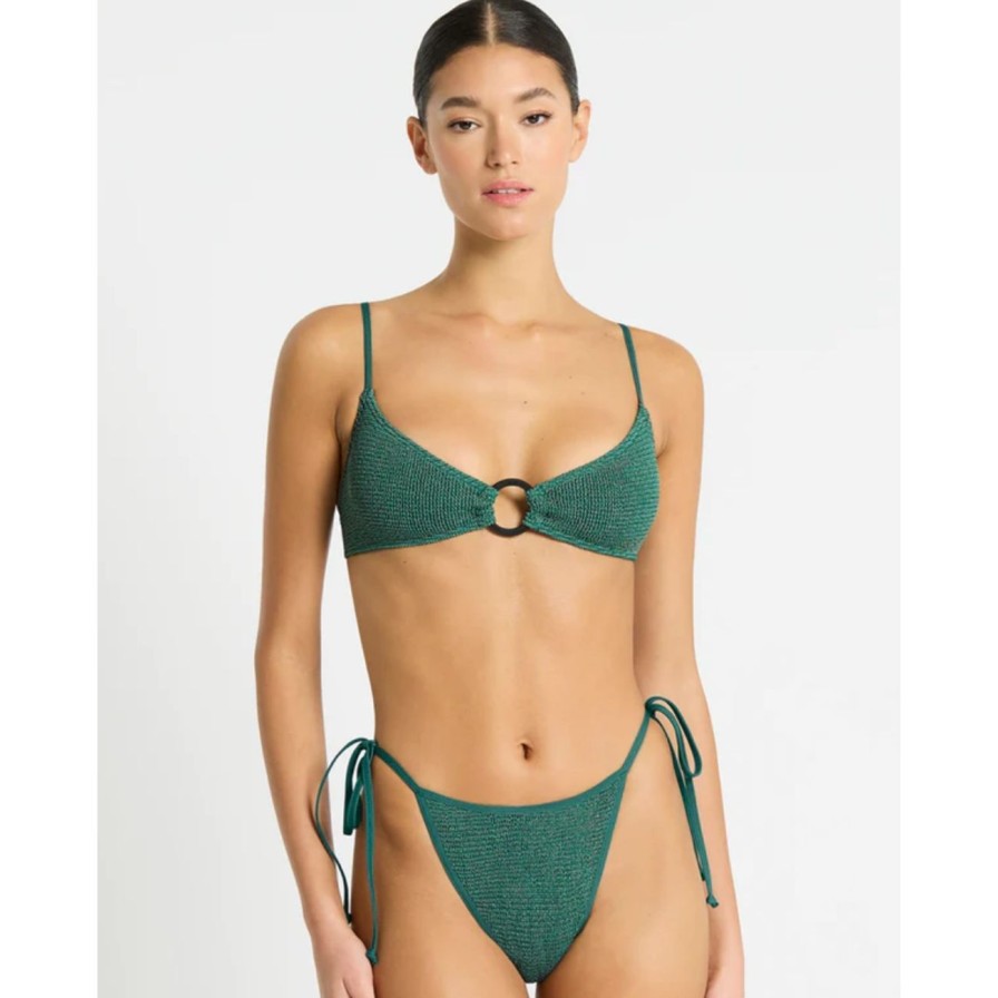 Women Bond-Eye Swim Swimwear | Bond-Eye Anisha Brief - Bottle Green Lurex