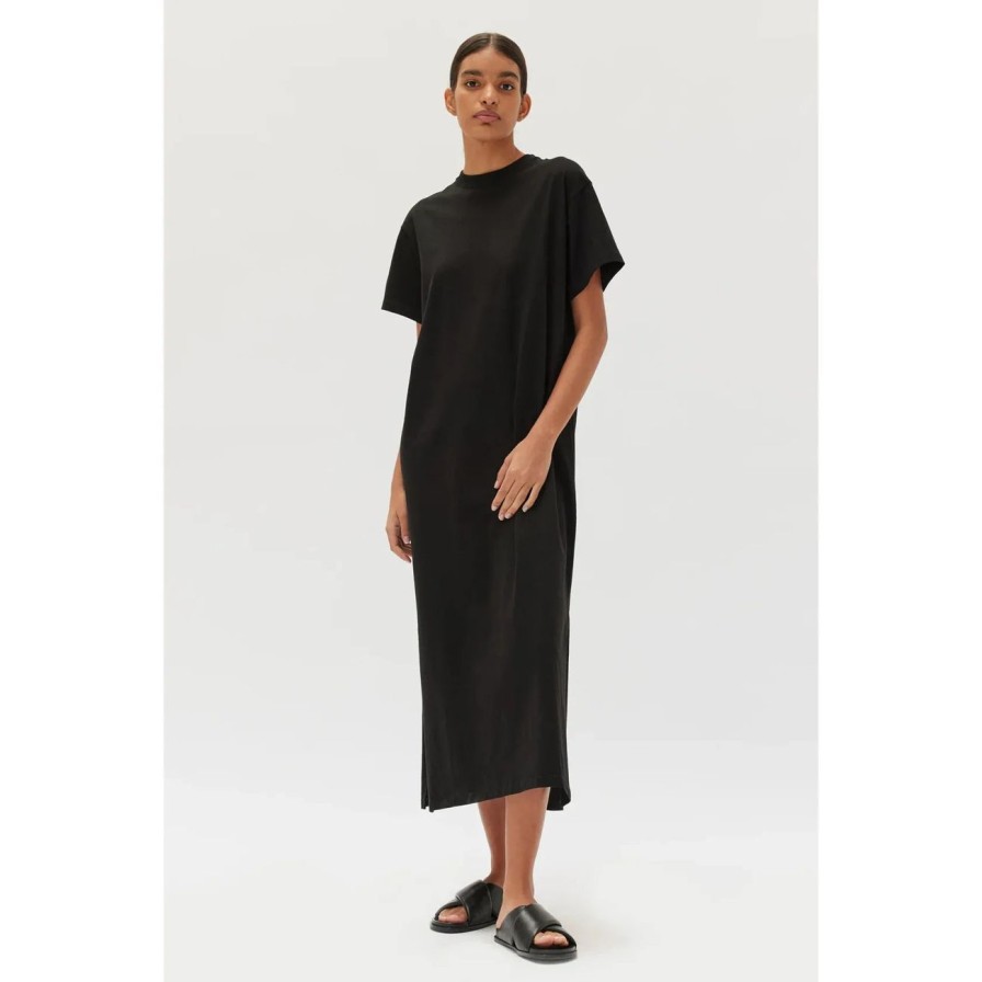 Women Assembly Label Dresses | Assembly Label Slone Jersey Tee Dress - Black