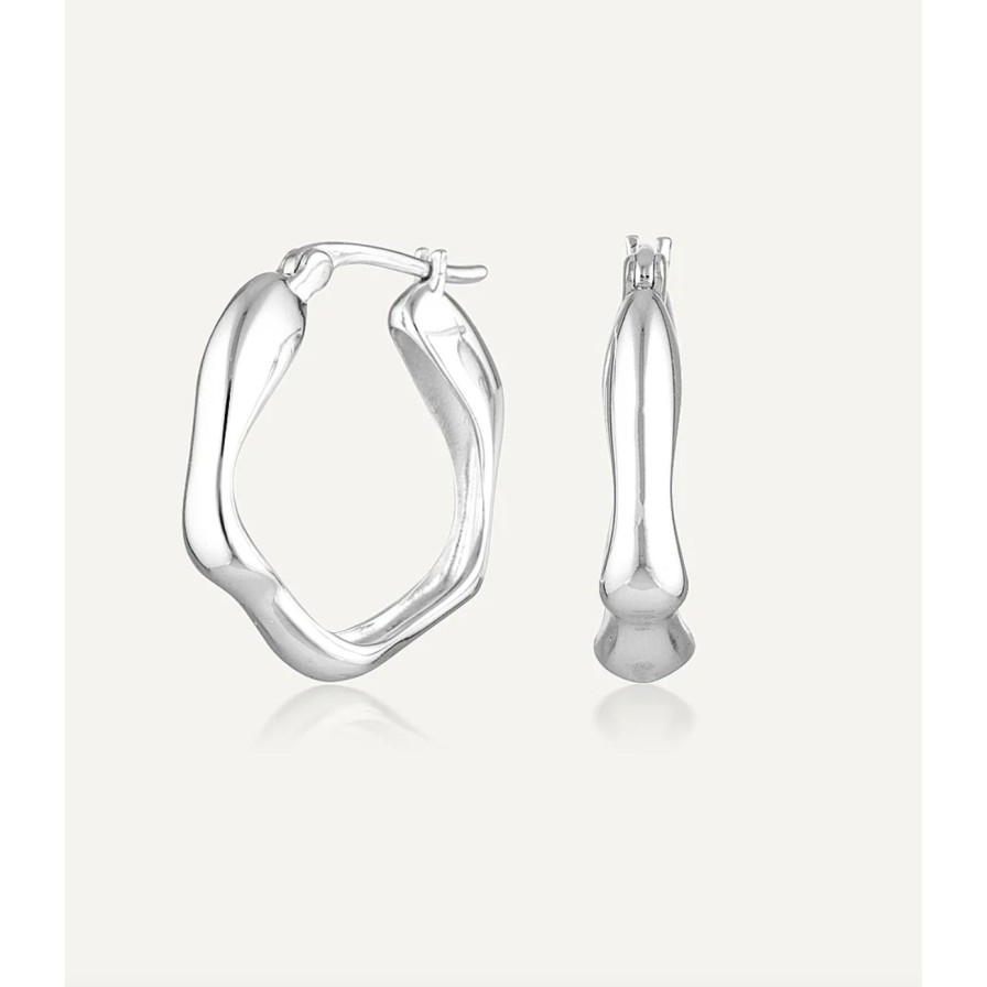 Women Avant Studio Jewellery | Avant Studio River Hoops - Silver