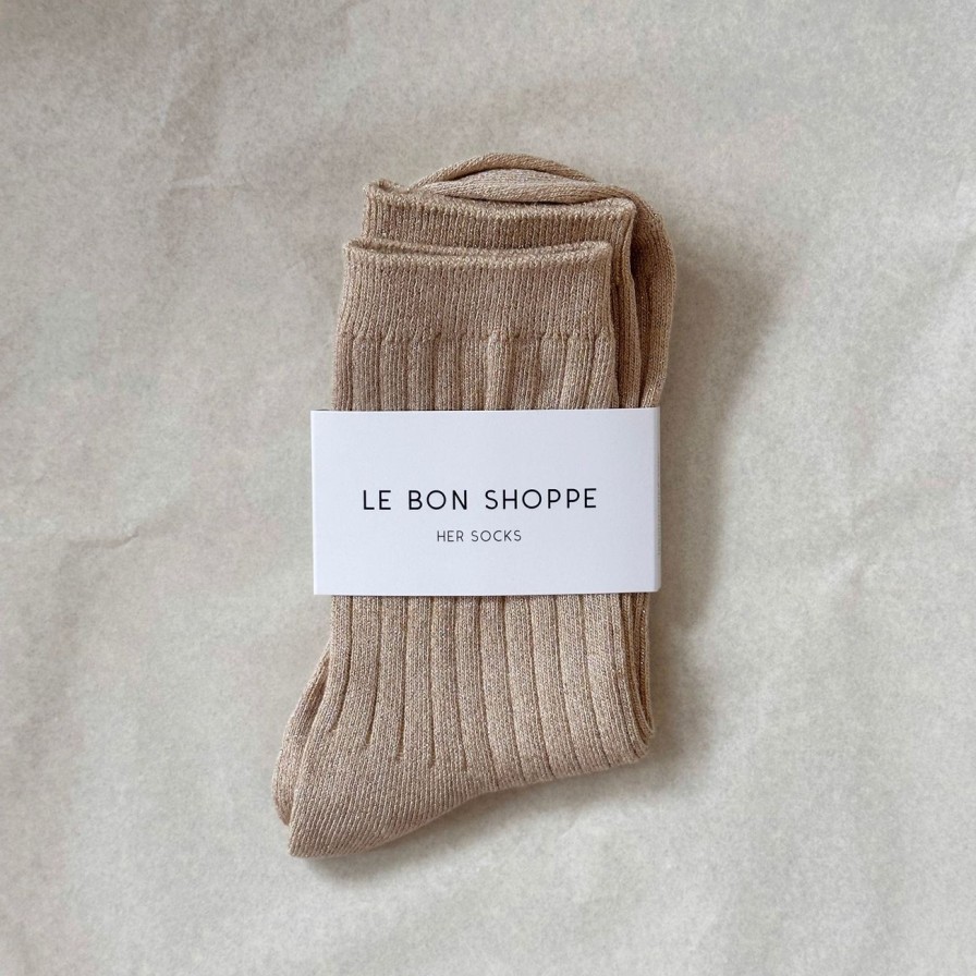 Women Le Bon Shoppe Socks | Le Bon Shoppe Her Socks Glitter