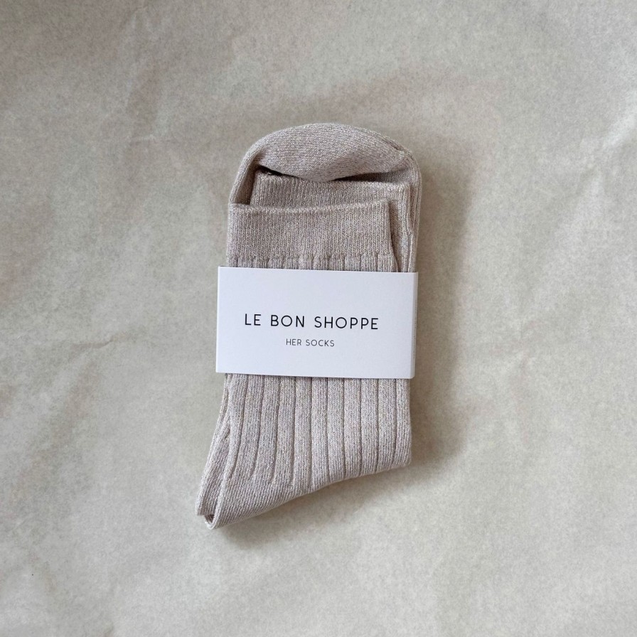 Women Le Bon Shoppe Socks | Le Bon Shoppe Her Socks Glitter