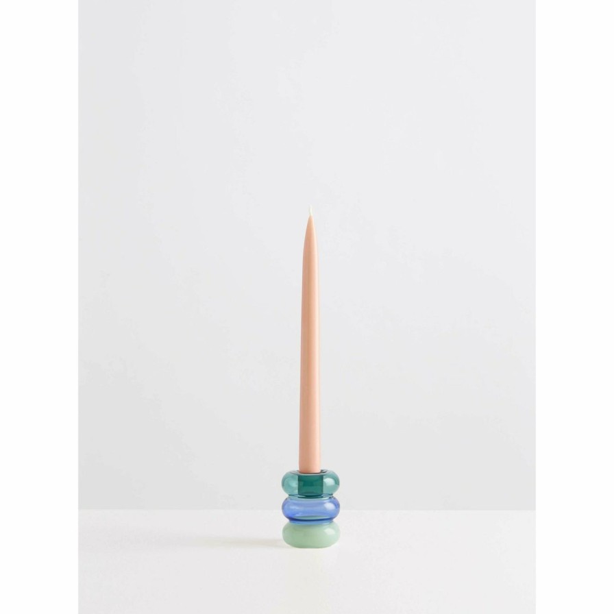 Home & Gift. Maison Balzac Tableware & Glassware | Maison Balzac Petite Pauline Candle Holder - Teal/Azure/Mint