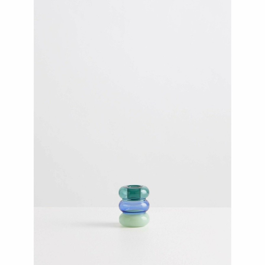 Home & Gift. Maison Balzac Tableware & Glassware | Maison Balzac Petite Pauline Candle Holder - Teal/Azure/Mint