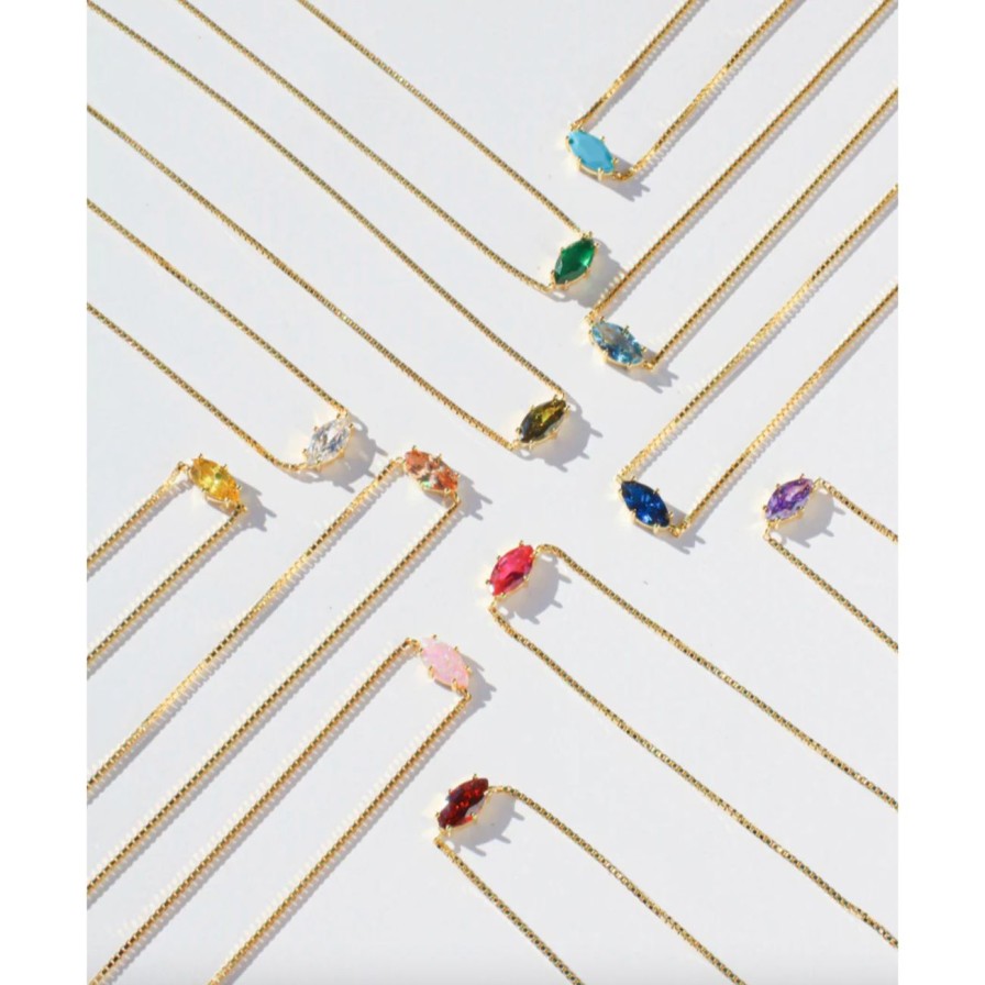 Women Avant Studio Jewellery | Avant Studio Birthstone Necklace - Gold