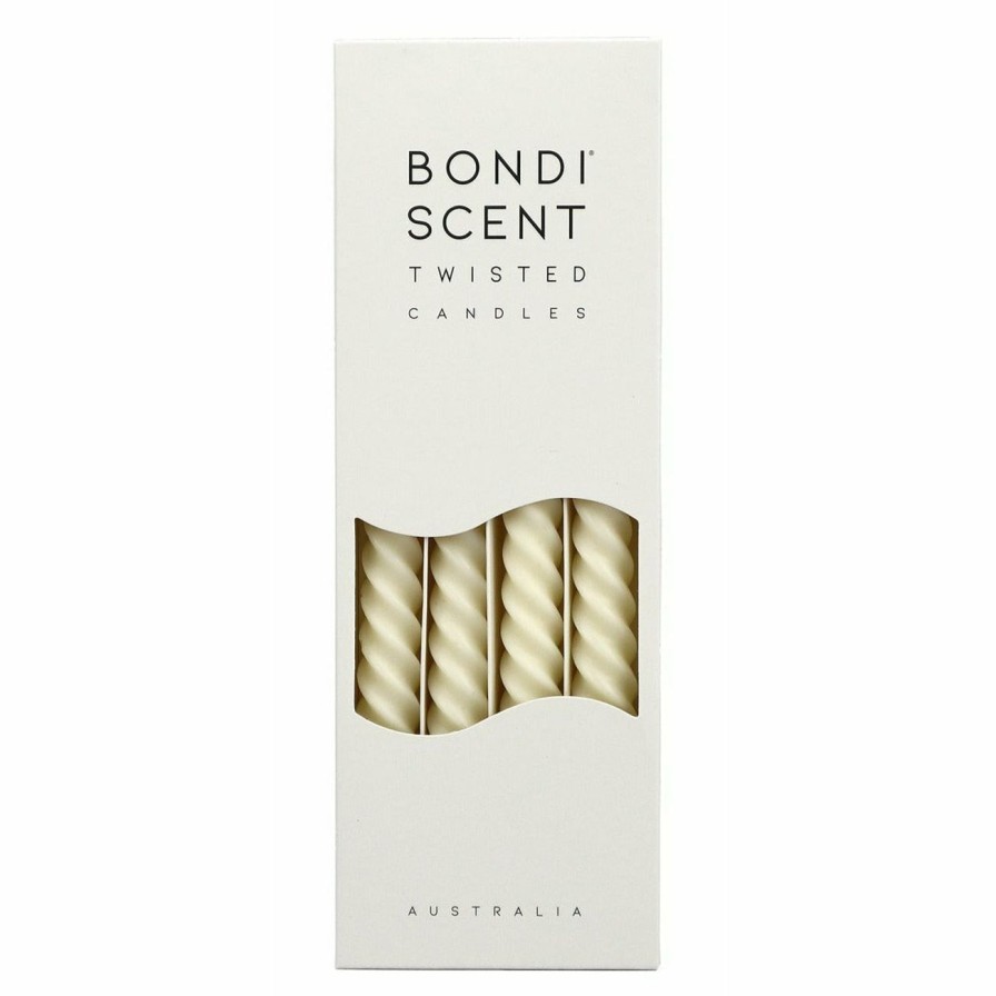 Home & Gift. Bondi Scent Candles & Incense | Bondi Scent Twisted Candles Ivory