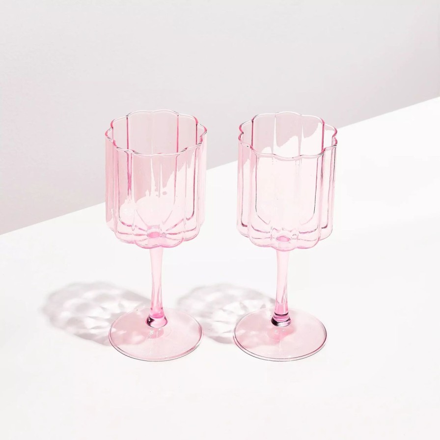 Home & Gift. FAZEEK Tableware & Glassware | Fazeek Wine Glass Set Of 2 - Pink