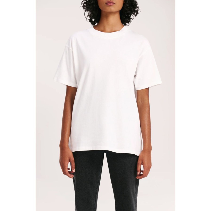 Women Nude Lucy Basics | Nude Lucy Organic Boyfriend Tee - White