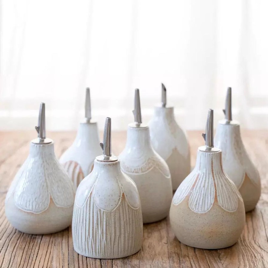 Home & Gift. Mudhavi Ceramics & Vases | Mudhavi Pebble Oil Pourer