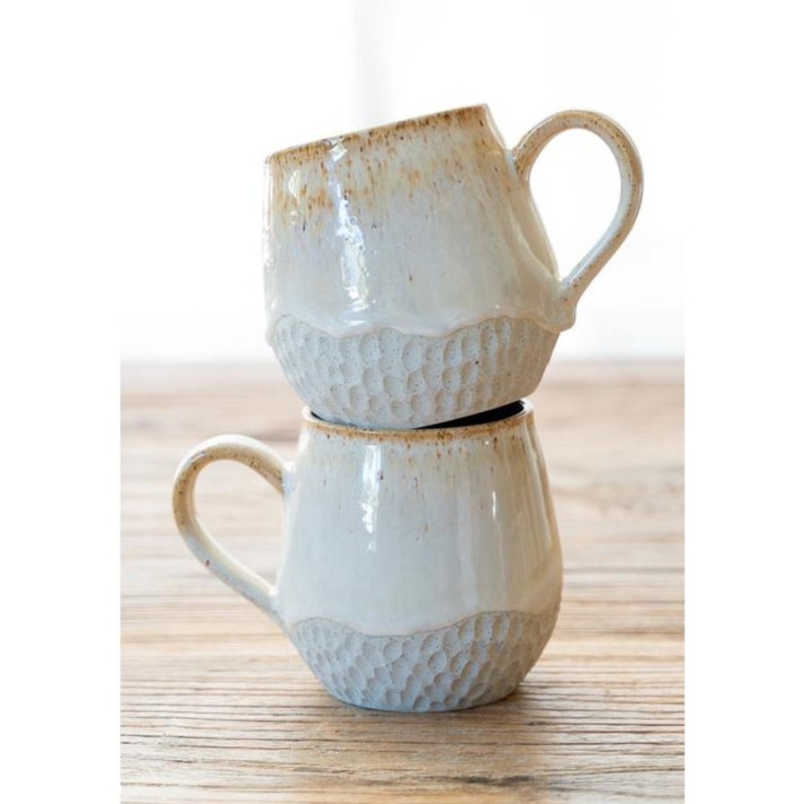 Home & Gift. Mudhavi Ceramics & Vases | Mudhavi Caramel Carved Belly Mug