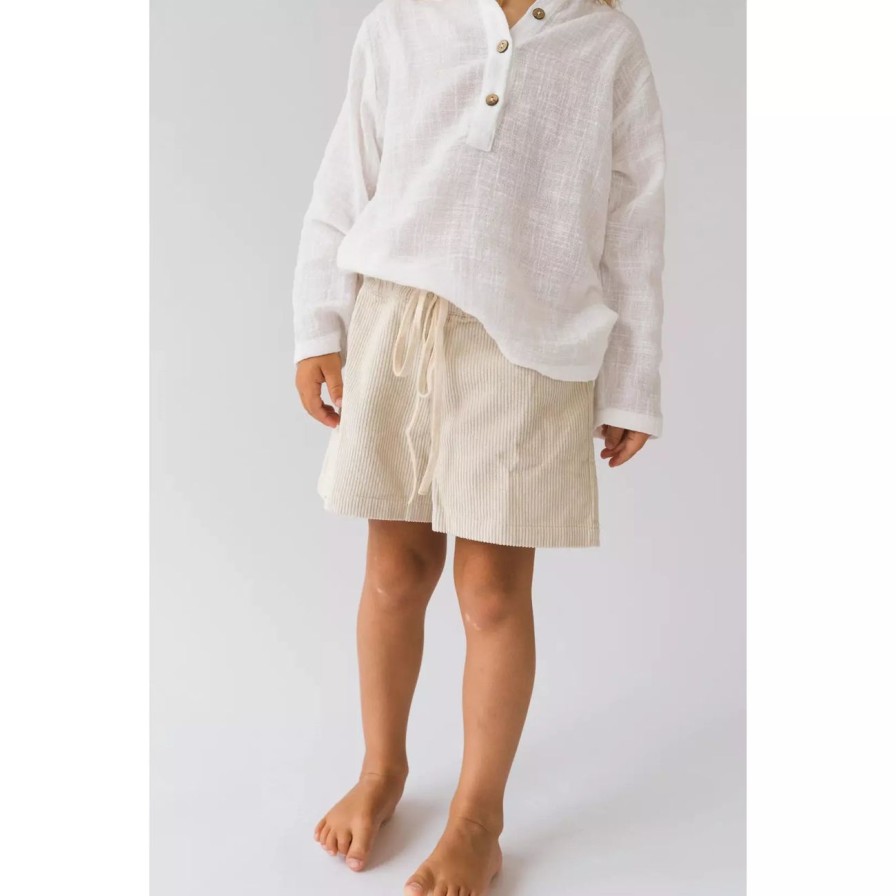 Little Ones. Illoura The Label Clothing | Illoura The Label Bowie Shorts - Natural Cord