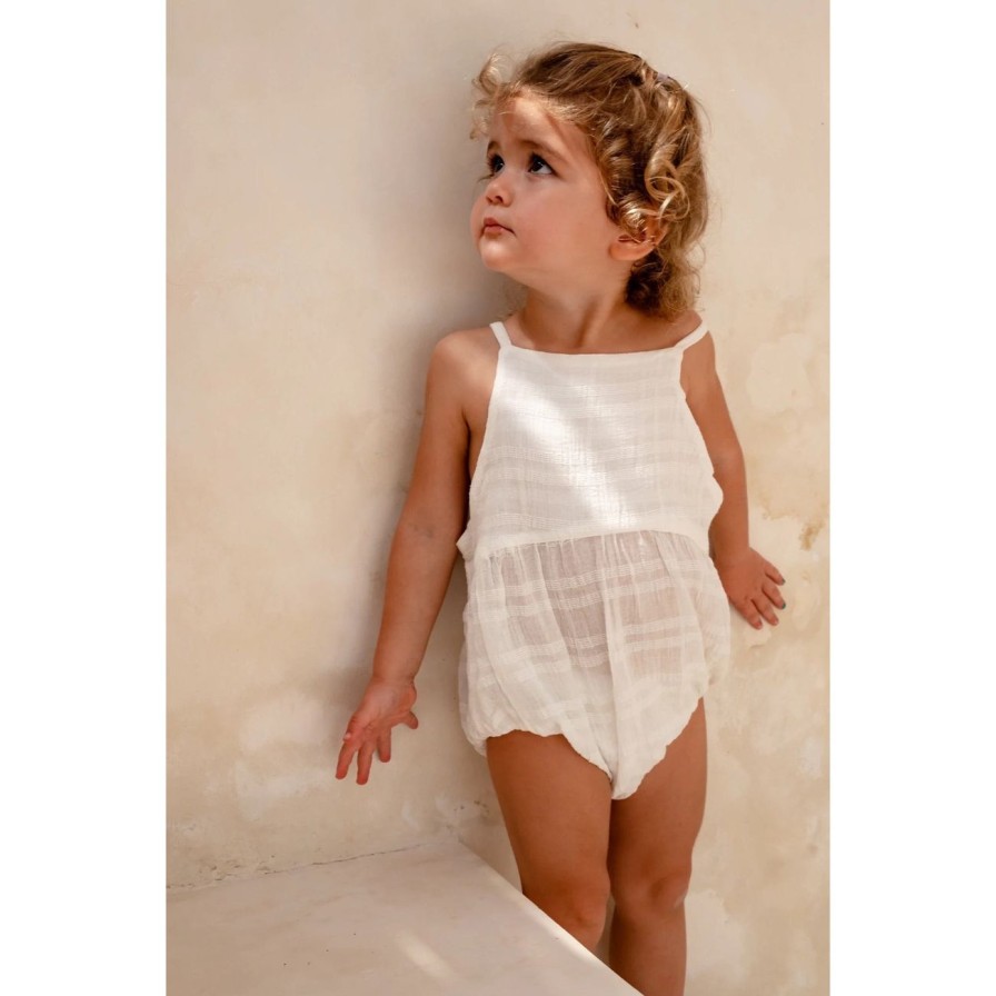 Little Ones. Illoura The Label Clothing | Illoura The Label Field Romper - White