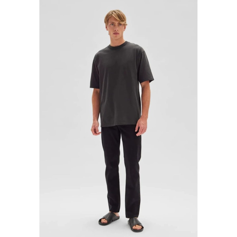 Man. Assembly Label Mens | Assembly Label Men'S Knox Organic Oversized Tee - Washed Black