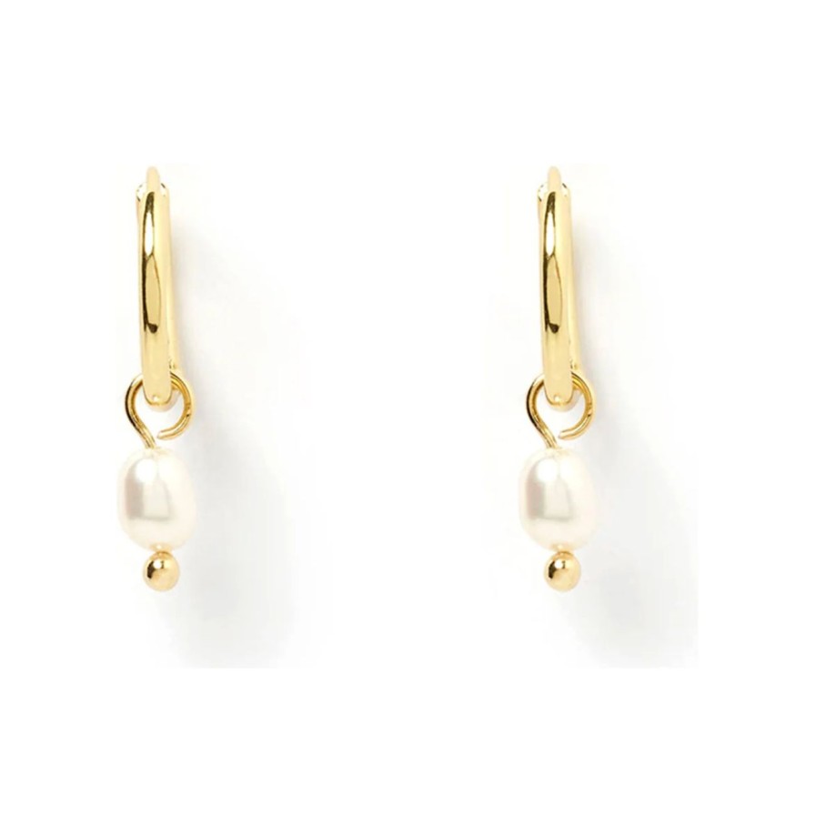 Women Arms of Eve Jewellery | Arms Of Eve Cordelia Gold Pearl Earrings