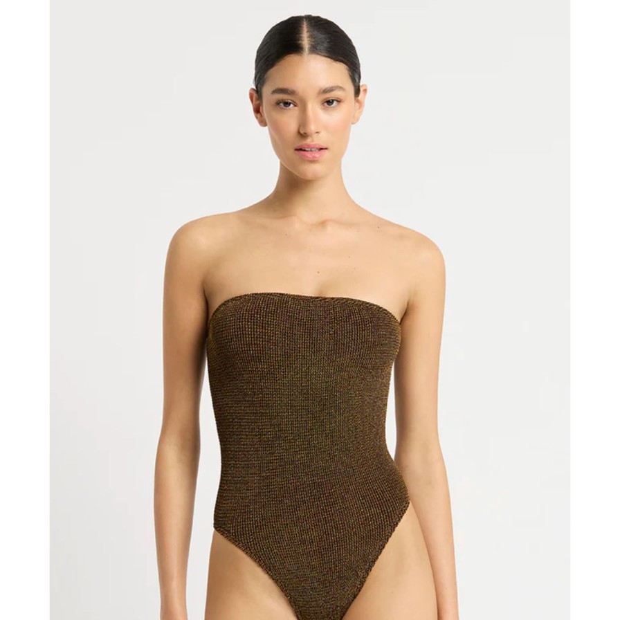 Women Bond-Eye Swim Swimwear | Bond-Eye Swim Fane One Piece - Cocoa Lurex