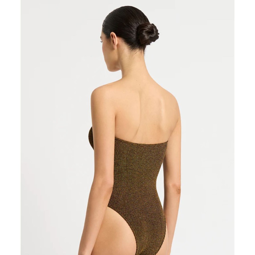 Women Bond-Eye Swim Swimwear | Bond-Eye Swim Fane One Piece - Cocoa Lurex