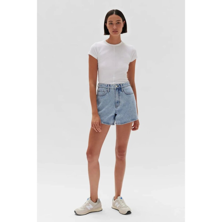 Women Assembly Label Bottoms | Assembly Label Vintage Denim Short - Light Stone