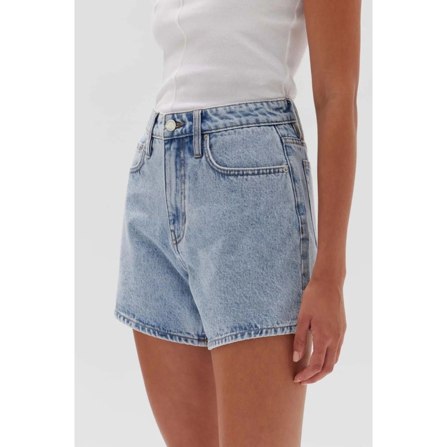 Women Assembly Label Bottoms | Assembly Label Vintage Denim Short - Light Stone