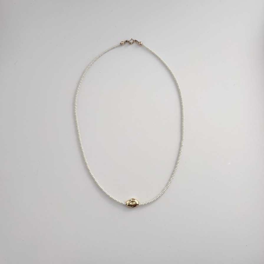 Women Epona Jewellery | Epona Studios Gold Pebble Necklace