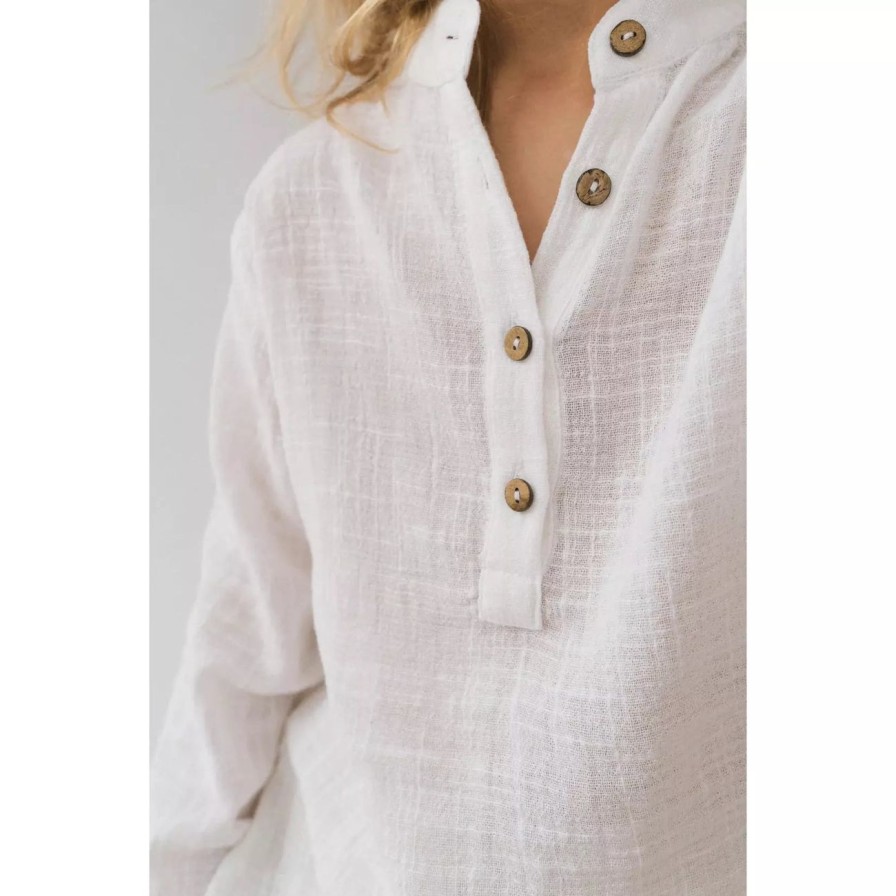 Little Ones. Illoura The Label Clothing | Illoura The Label Cove Shirt - Off White