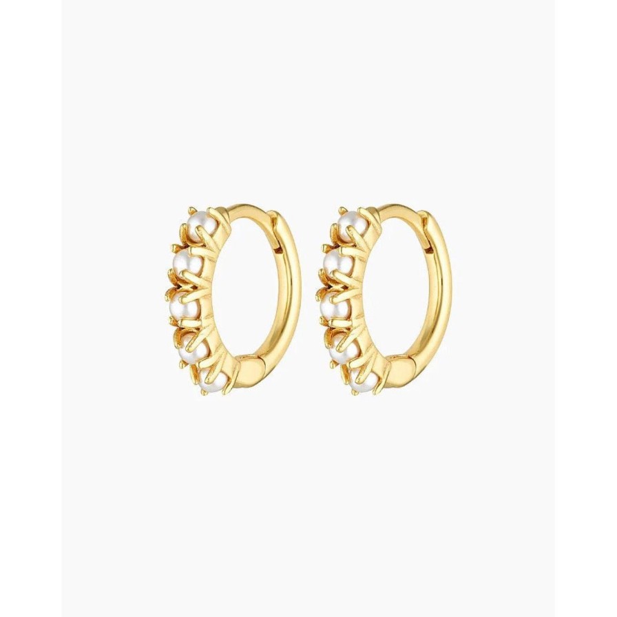 Women Slani Jewellery | Slani Poppy Pearl Hoops