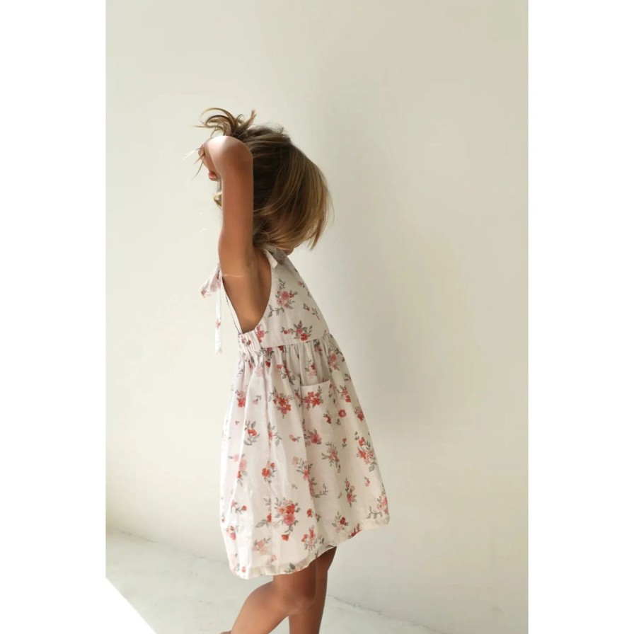 Little Ones. Illoura The Label Clothing | Illoura The Label Luna Pinafore - Desert Flower