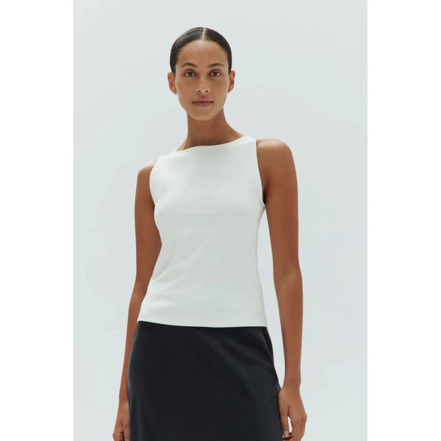 Women Assembly Label Tops | Assembly Label Cybil Bateau Tank - White