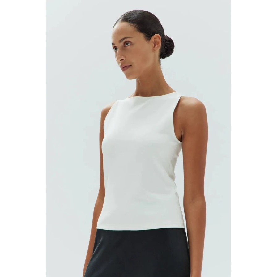 Women Assembly Label Tops | Assembly Label Cybil Bateau Tank - White