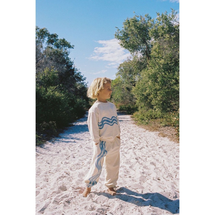 Little Ones. By Billie Clothing | By Billie Bisou Bisou Wave French Terry Pant - Dusk Blue