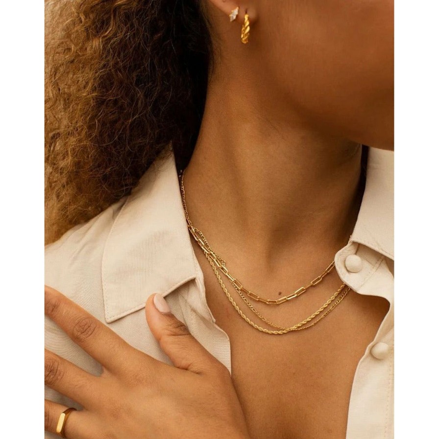 Women Slani Jewellery | Slani Dainty Figaro Chain Necklace