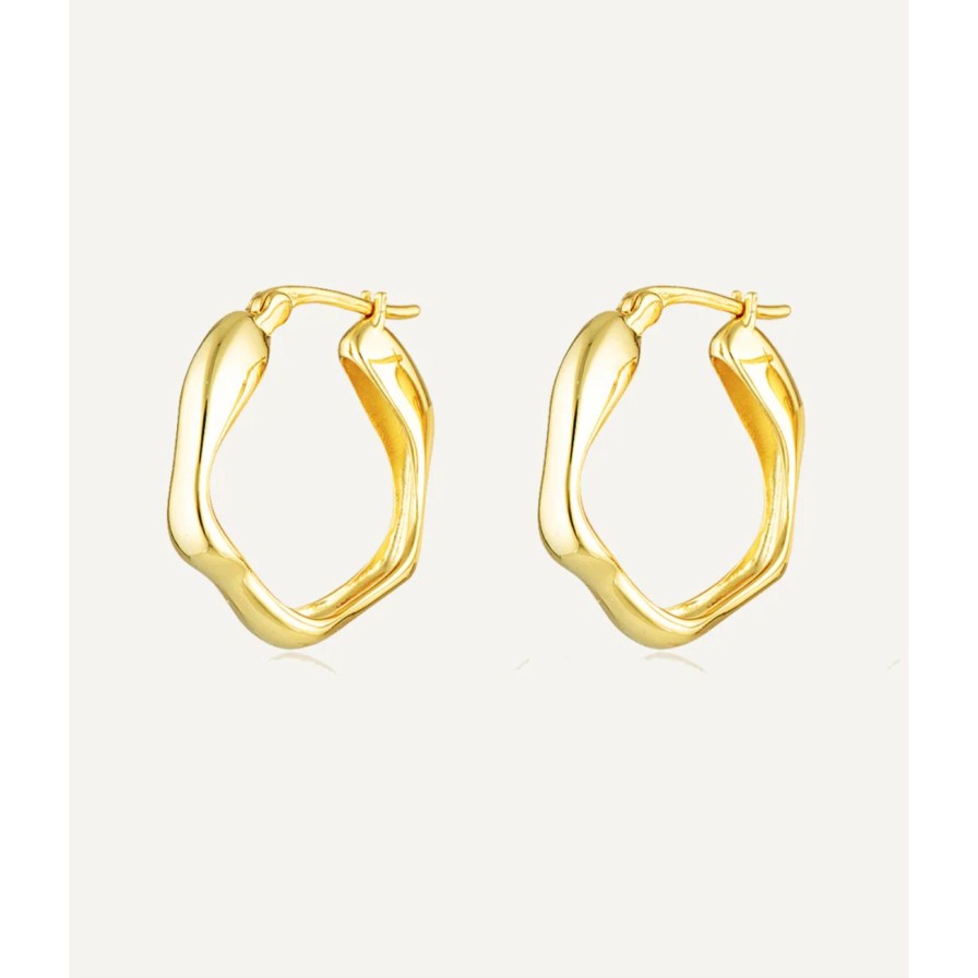 Women Avant Studio Jewellery | Avant Studio River Hoops Petite - Gold