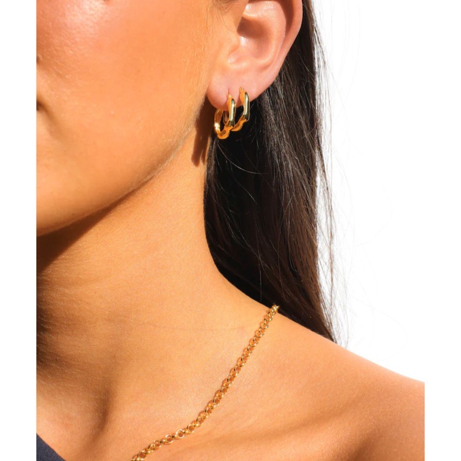 Women Avant Studio Jewellery | Avant Studio River Hoops Petite - Gold