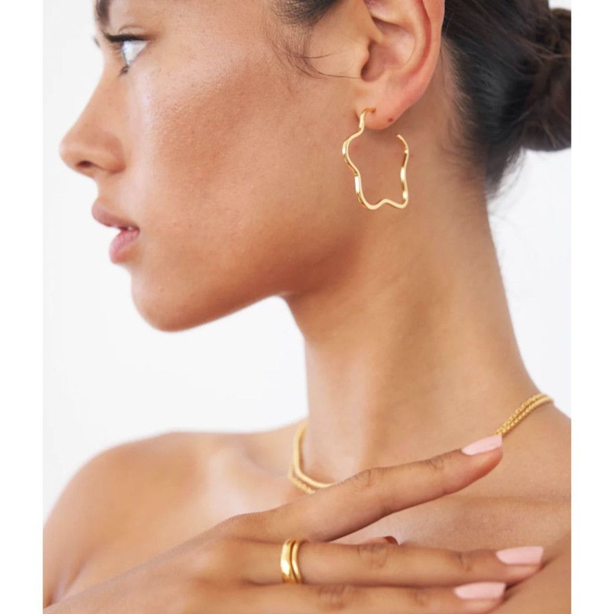 Women Avant Studio Jewellery | Avant Studio Darcy Hoops - Gold