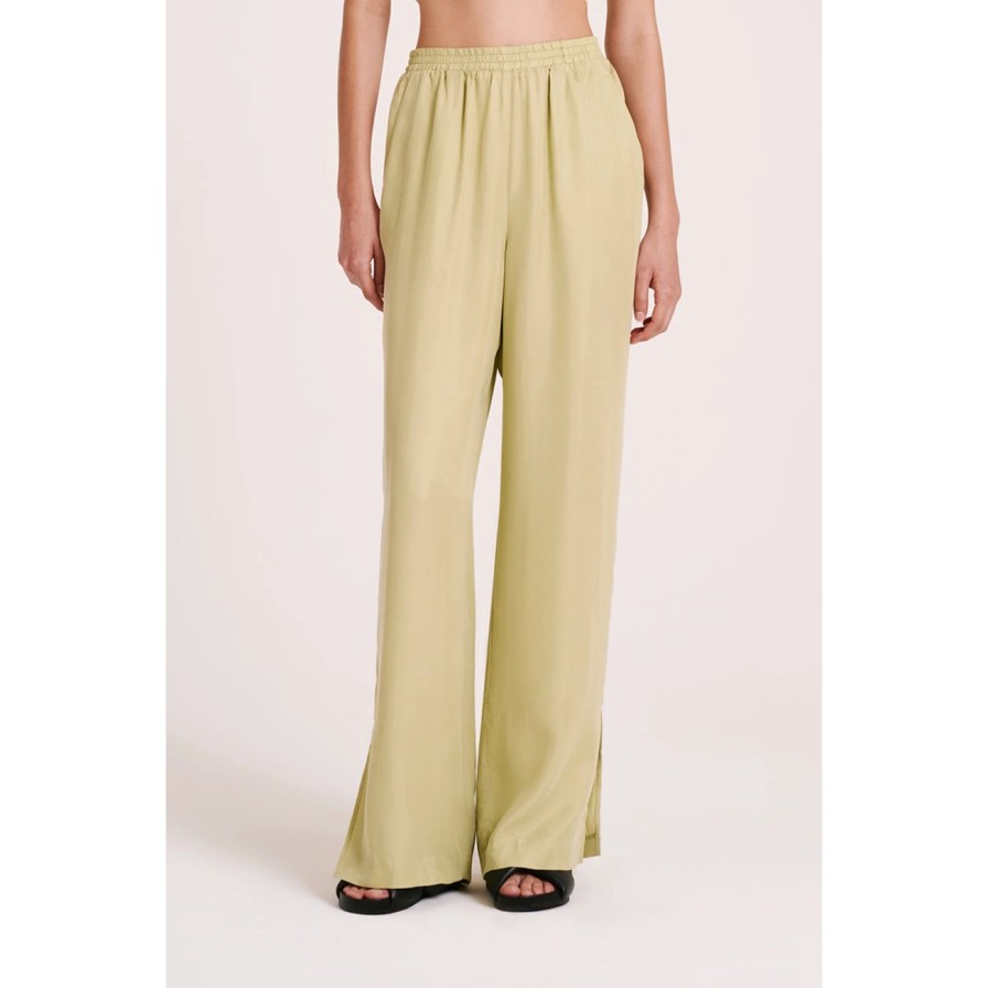 Women Nude Lucy Bottoms | Nude Lucy Dara Cupro Pant - Lime