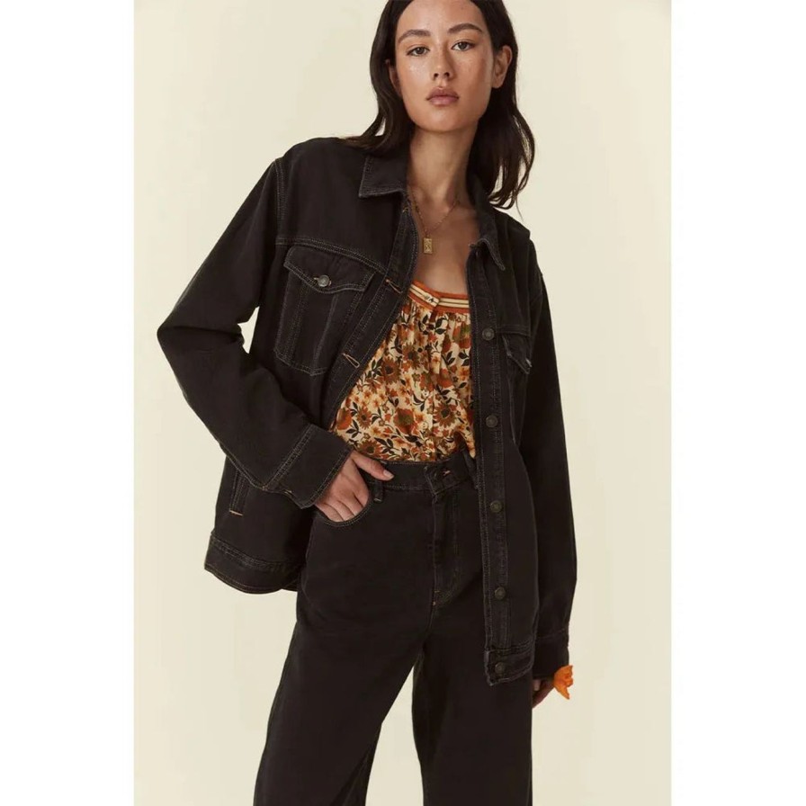 Women Spell Denim | Spell Muse Denim Jacket - Vintage Black