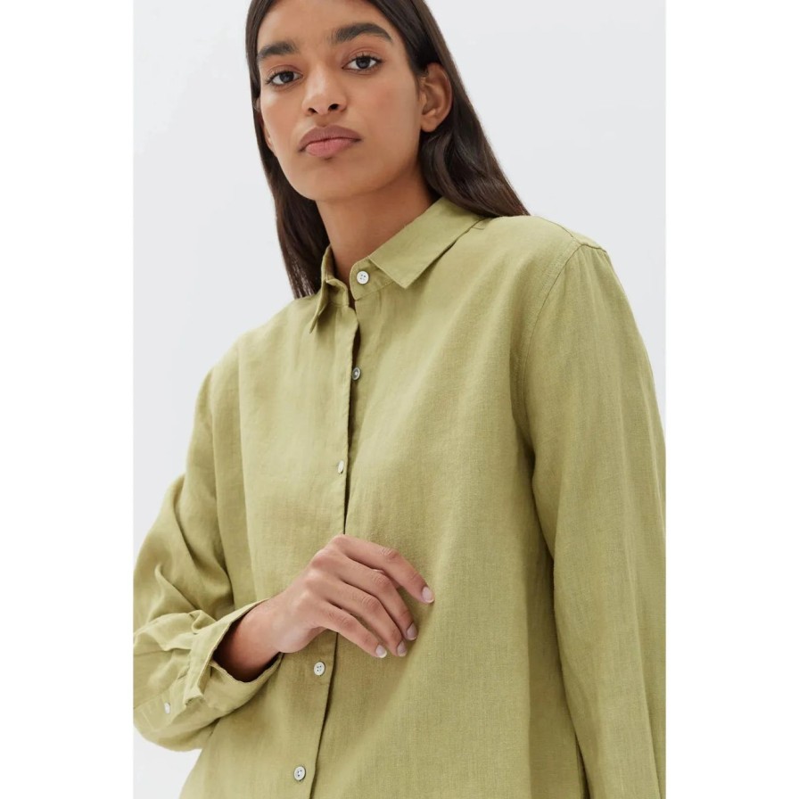 Women Assembly Label Tops | Assembly Label Xander Long Sleeve Shirt - Agave