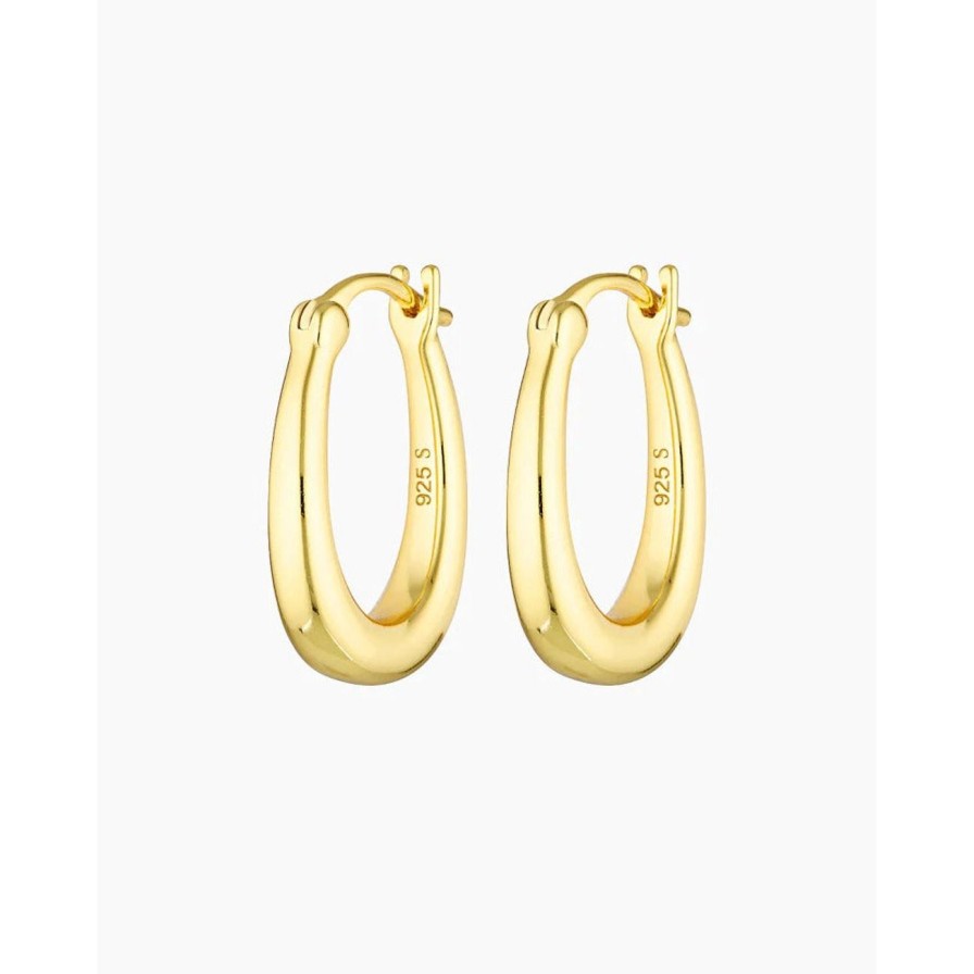 Women Slani Jewellery | Slani Oval Dina Hoops