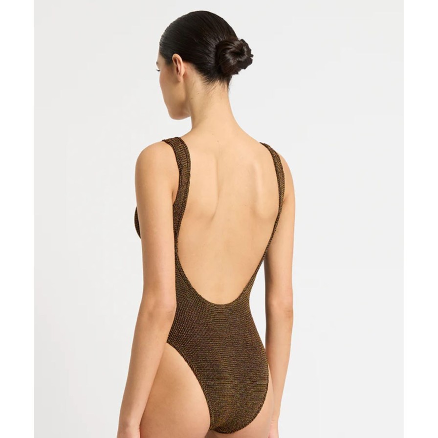 Women Bond-Eye Swim Swimwear | Bond-Eye Swim Mara One Piece - Cocoa Lurex