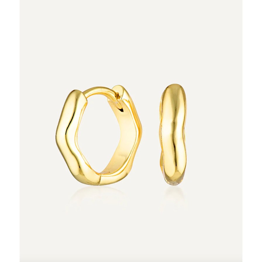 Women Avant Studio Jewellery | Avant Studio Alice Huggies - Gold