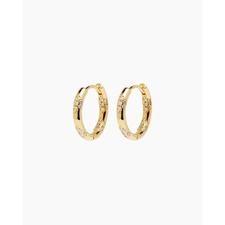 Women Slani Jewellery | Slani Bloom Hoops - White